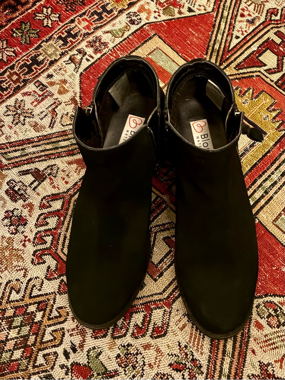 Blondo Black Suede Side-Zip Ankle Booties